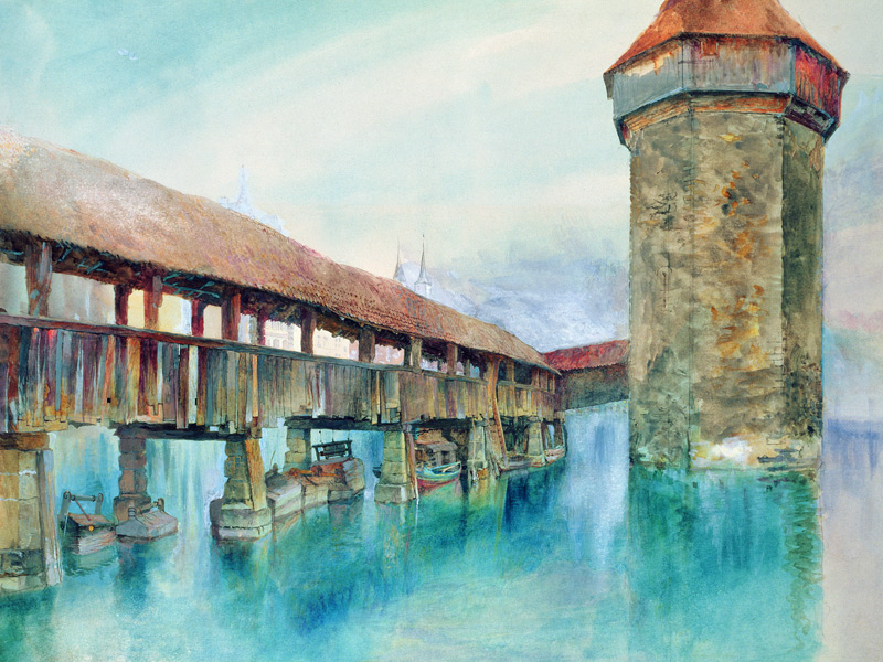 Kapelbrucke, Lucerne  on de John Ruskin
