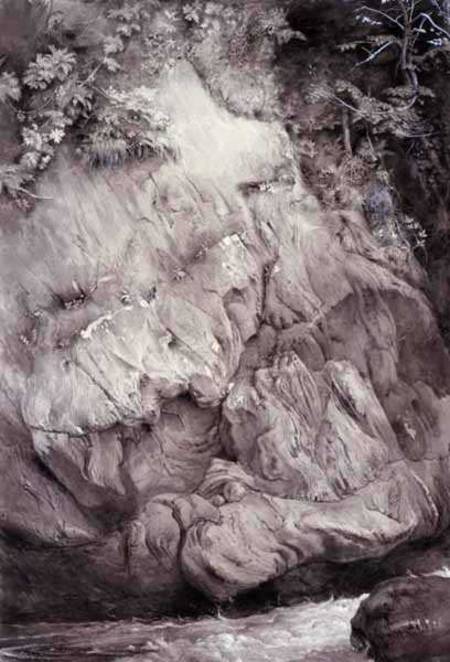 Gweiss Rock at Glenfinlas, 1853-54 (pen, wash & de John Ruskin