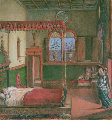 The Dream of St. Ursula, after Carpaccio (gouache on paper) (see also 686) de John Ruskin
