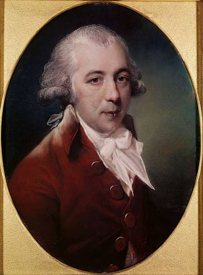 Portrait of Richard Brinsley Sheridan (1751-1816) 1788 (pastel on grey paper) de John Russell