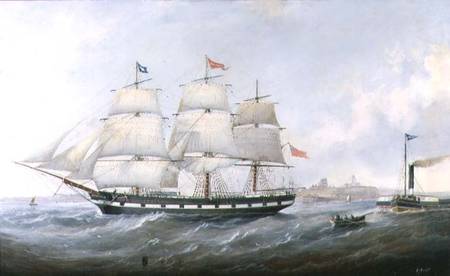 The Ship 'Salacia' at the Mouth of the Tyne de John Scott