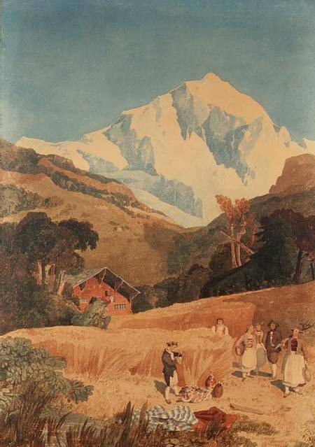 View of the Jungfrau-Horn de John Sell Cotman