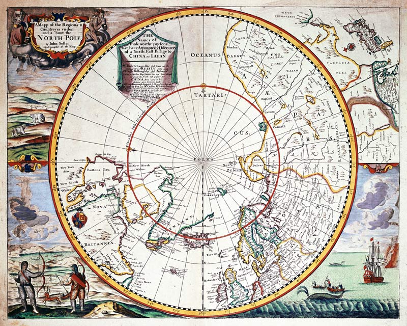 A Map of the North Pole de John Seller
