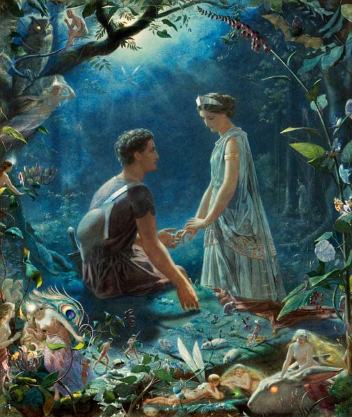 Hermia and Lysander. A Midsummer Night's Dream de John Simmons
