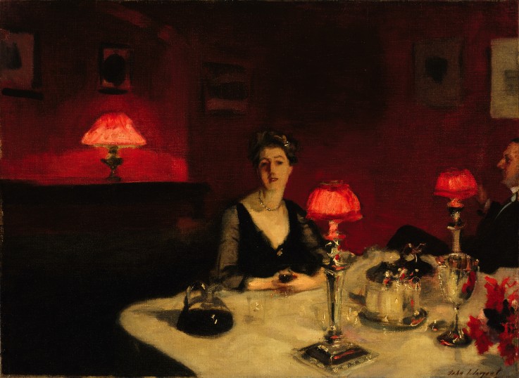 A Dinner Table at Night de John Singer Sargent