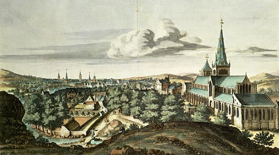 Prospect of the Town of Glasgow from the North East de John Slezer