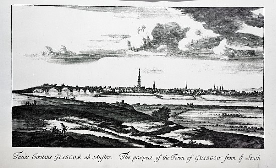 The Prospect of the Town of Glasgow from ye South, from ''Theatrum Scotiae'' John Slezer de John Slezer