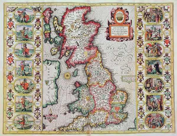 Britain As It Was Devided In The Tyme of the Englishe Saxons especially during their Heptarchy (hand de John Speed