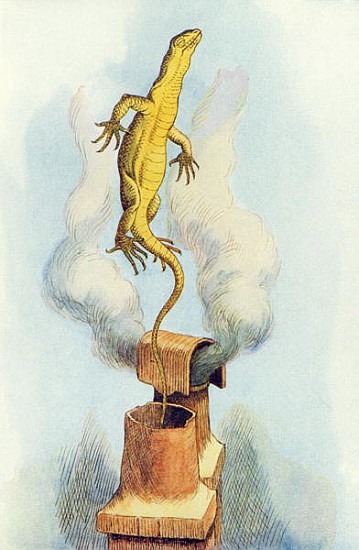 There Goes Bill!'', illustration from ''Alice in Wonderland'' Lewis Carroll (1832-9) de John Tenniel