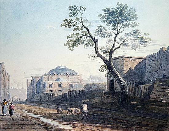 Scotch Church and the remains of London Wall de John Varley
