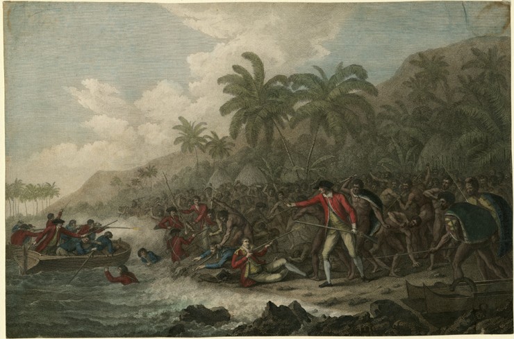 The Death of Captain James Cook on February 14, 1779 de John Webber