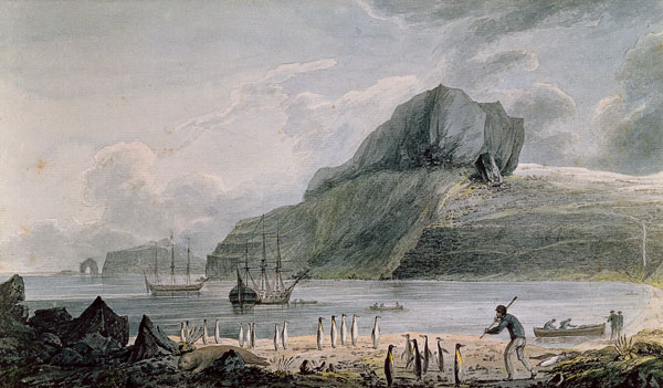 A view of Christmas Harbour in Kerguelen's Land de John Webber