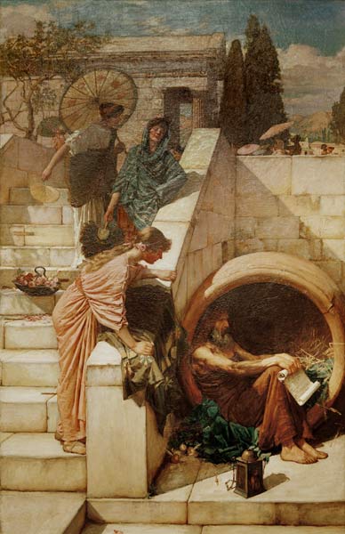 Diogenes / Painting by J.W.Waterhouse de John William Waterhouse