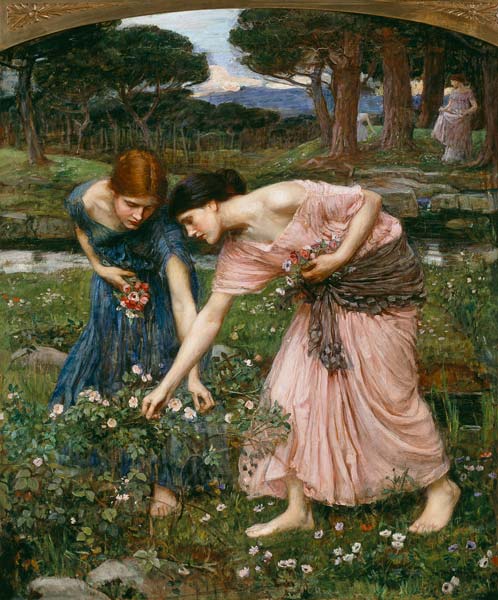 'Gather Ye Rosebuds While Ye May' de John William Waterhouse