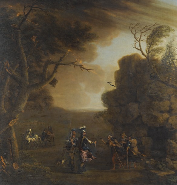 Macbeth and Banquo Meet the Three Witches de John Wootton