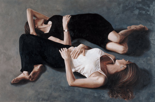 Sisters (oil on canvas board)  de John  Worthington