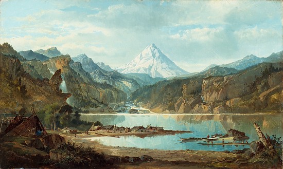 Mountain Landscape with Indians de John Mix Stanley