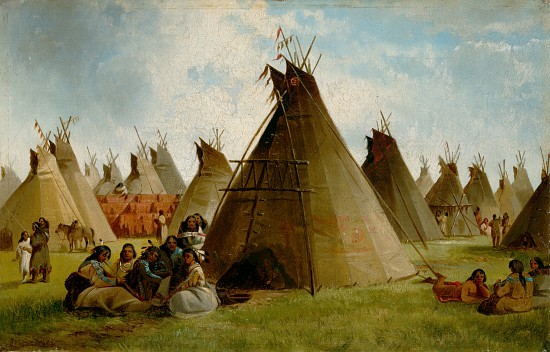 Prairie Indian Encampment de John Mix Stanley