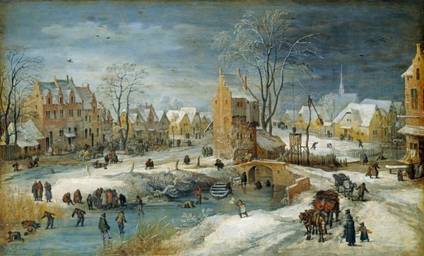 Village in Winter de Joos de Momper