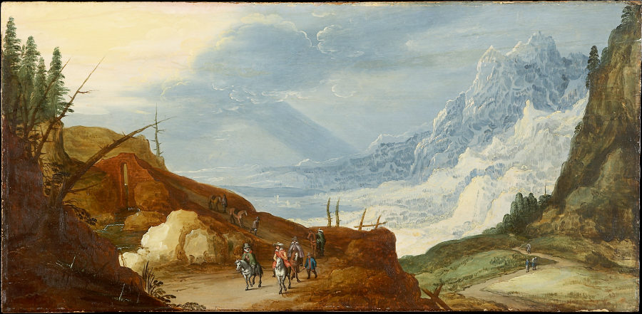 Mountain Landscape with Travelers de Joos de Momper d. J.