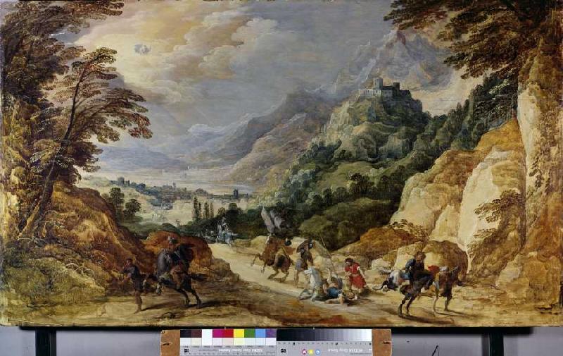Landschaft mit der Bekehrung des Paulus de Joos de Momper d.J.