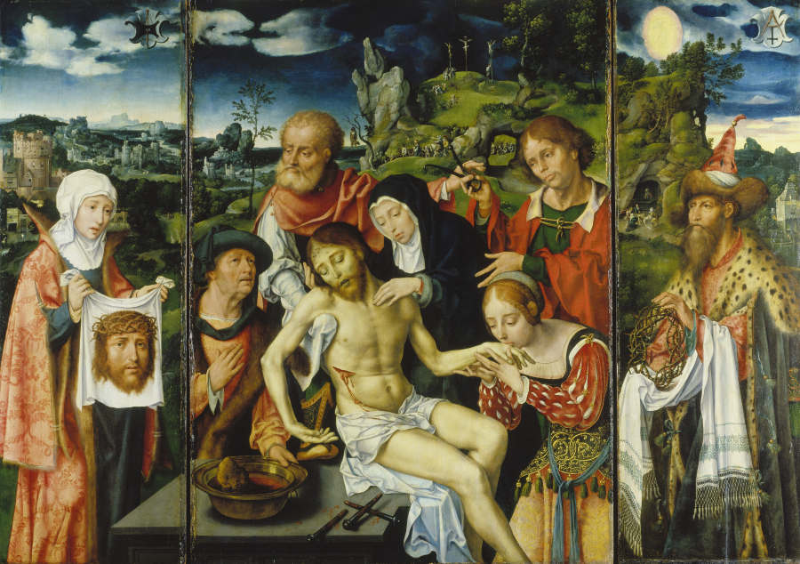 Tripytych with the Lamentation de Joos van Cleve