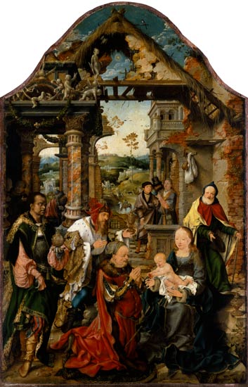 La adoración del Rey de Joos van Cleve (eigentl. van der Breke)