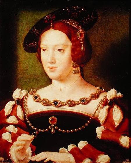 Portrait of Eleanor of Hapsbourg (1498-1558) de Joos van Cleve (eigentl. van der Breke)