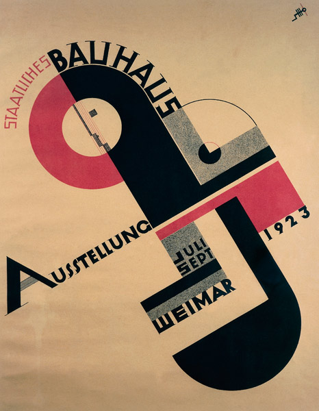 Bauhaus Exhibition Poster, 1923 (colour litho) de Joost Schmidt
