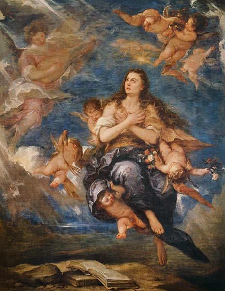 Die Himmelfahrt der hl. Maria Magdalena de Jose Antolinez