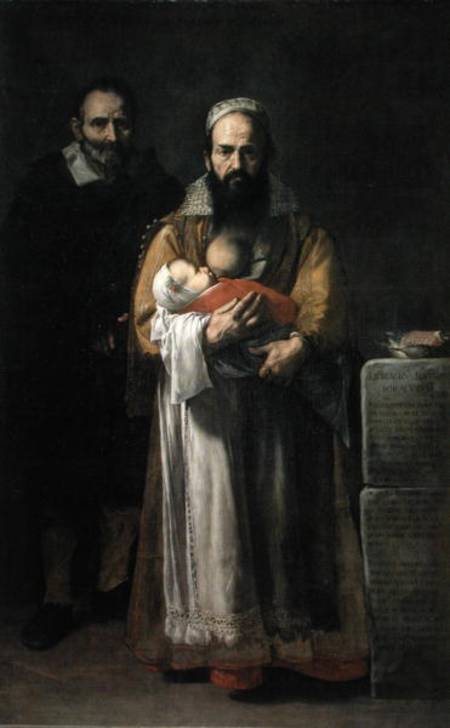 The Bearded Woman Breastfeeding de José (o Jusepe) de Ribera
