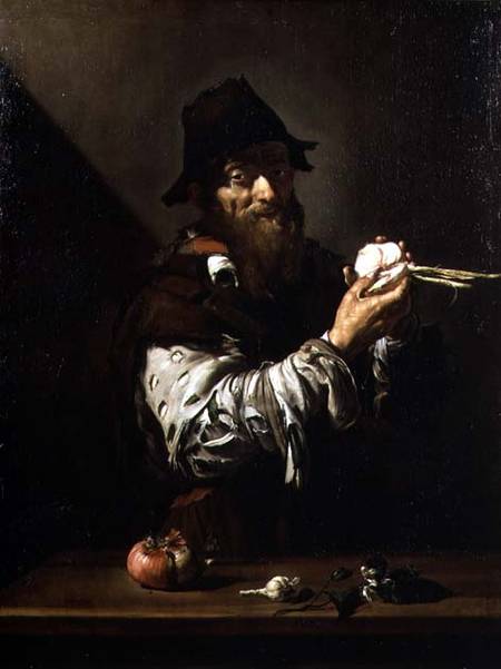 Portrait of an Old Man with an Onion de José (o Jusepe) de Ribera