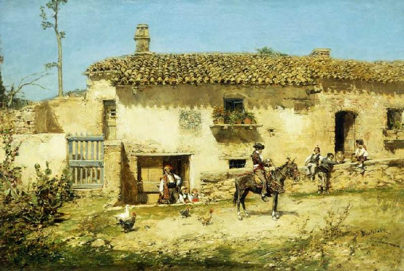 Ein spanischer Hof. de José Benlliure y Gil