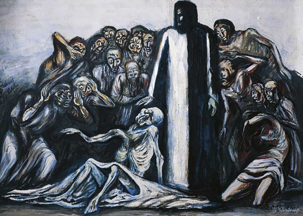 The Raising of Lazarus, 1943, by Jose Clemente Orozco (1883-1949), mixed media on canvas. Mexico, 20 de José Clemente Orozco