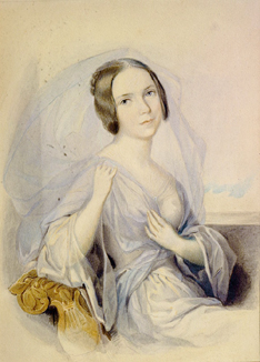 Bildnis der Sängerin Henriette Gertrude Sontag (1806-1854). de Josef Ender