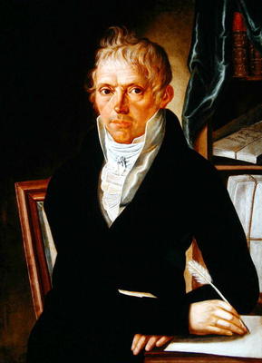 Portrait of an Artist, 1813 (oil on canvas) de Josef Korompay