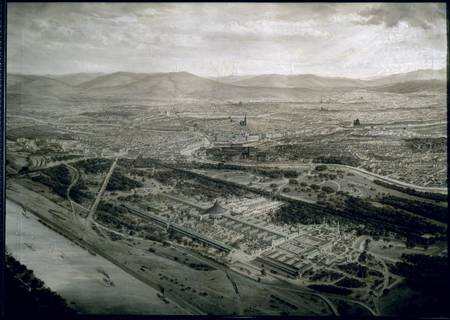 View of Vienna at the time of the World Exhibition de Josef Langl