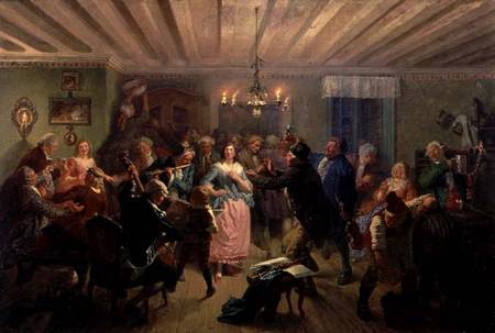The Concert at Tre Byttor, Scene from 'Fredman's Epistle' Number 51 de Josef Wilhelm Wallander