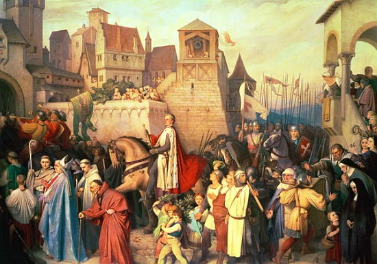 Duke Leopold the Glorious (1176-1230) enters Vienna on his return from the Crusades de Josef Mathias Trenkwald
