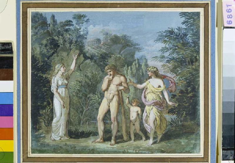 Hercules at the crossroads de Joseph Anton Koch