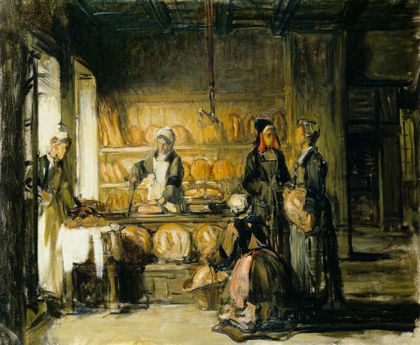 Interior of a Breton Boulangerie, c.1906 (oil on canvas) de Joseph Bail