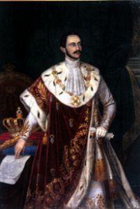 King Max II.Joseph of Bavaria in the king regalia