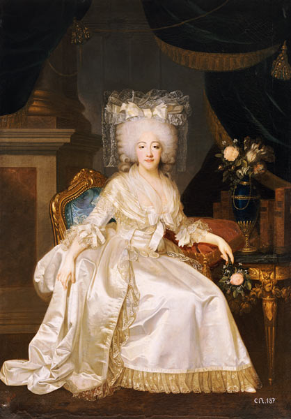 Portrait Of Louise Marie Josephine De Savoie, Comtesse De Provence, 1753 To 1810, Seated Full Length de Joseph Boze