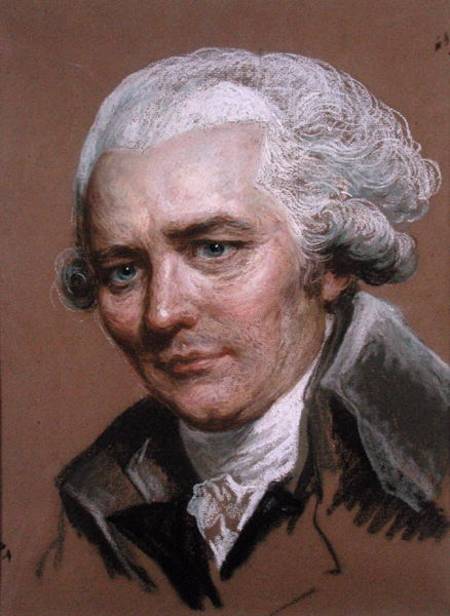Portrait of Pierre Choderlos De Laclos (1741-1803), officer and French writer stel and w/c on de Joseph Ducreux