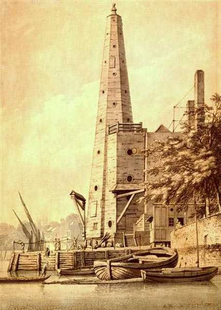 The Old Water Tower at York Buildings, Whitehall de Joseph Farington