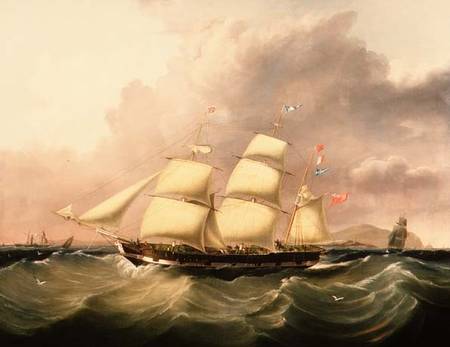 The Barque 'St. Mary' Calling for a Pilot off the Skerries, Anglesey de Joseph Heard