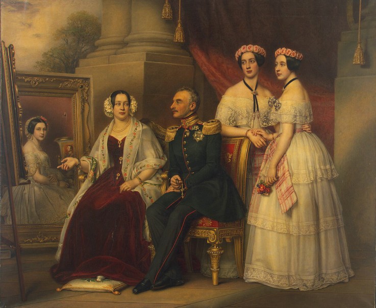 Family portrait of Joseph, Duke of Saxe-Altenburg de Joseph Karl Stieler