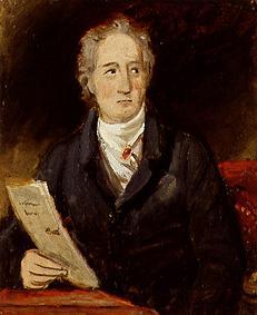 Johann Wolfgang of Goethe portrait outline de Joseph Karl Stieler