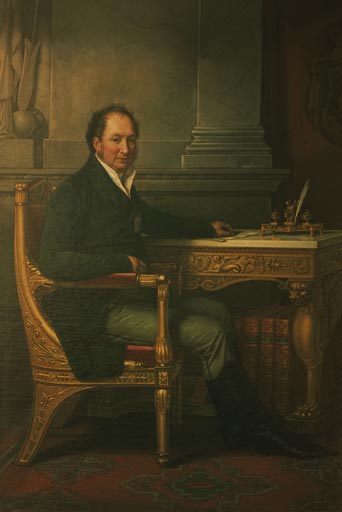 Max I. Joseph, Koenig von Bayern, am Schreibtisch de Joseph Karl Stieler