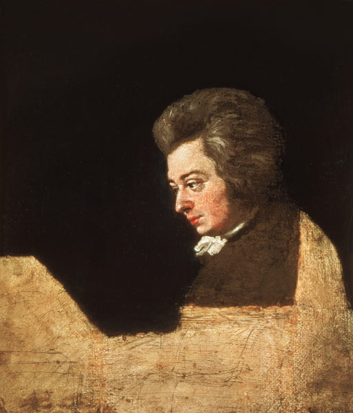 Portrait of Wolfgang Amadeus Mozart (1756-91) at the Piano de Joseph Lange